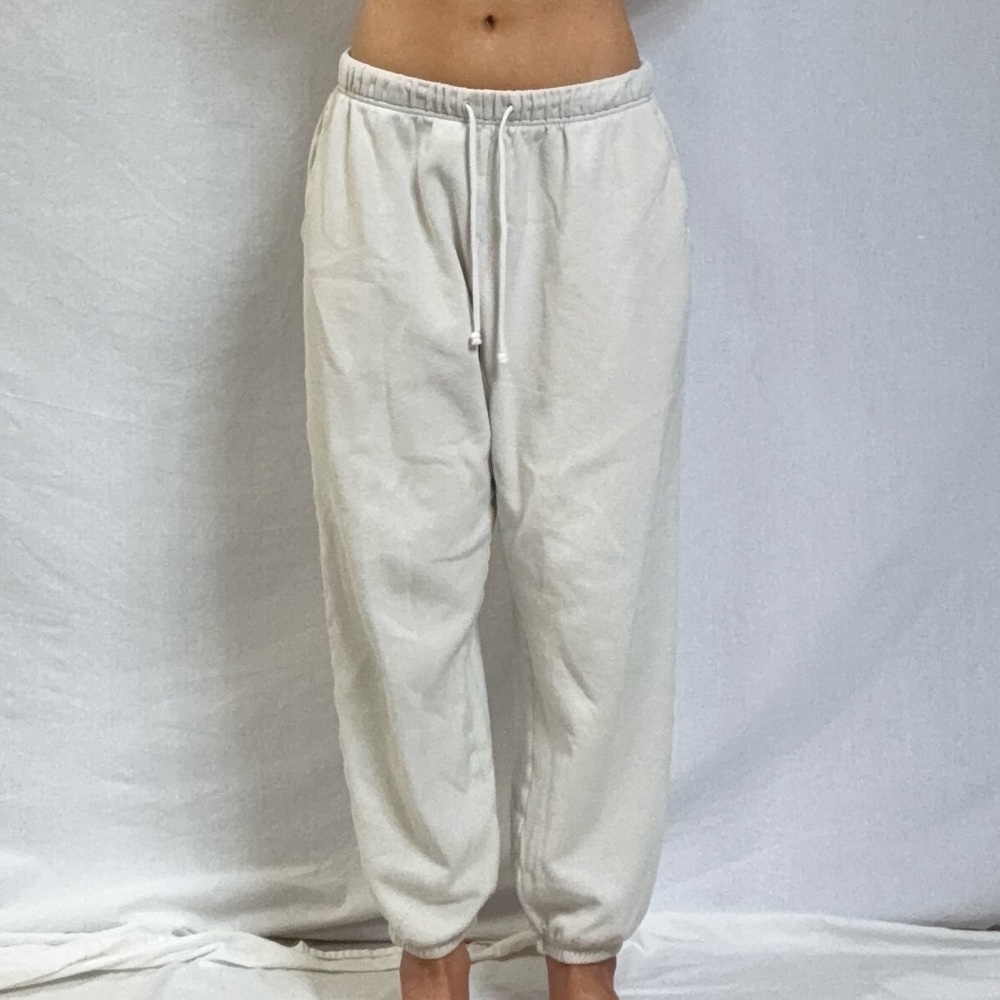 Men's Casual Drawstring Sweatpants in Off-White